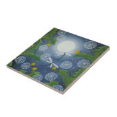 Libelle harmonische Blumenmuster Fliese (Seite)