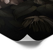 Libelle im dunklen Blumen-Garten-Druck, Moody Poster (Ecke)