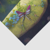 Libelle im farbenfrohen Garten Seidenpapier (Detail)