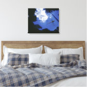 Libelle im Flug, Flügelschlag Leinwanddruck (Insitu (Schlafzimmer))