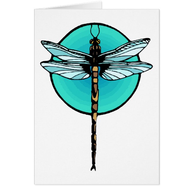 Libelle im Türkis-Kreis (Vorne)