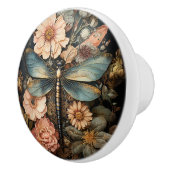 Libelle in Blumen Keramikknauf (Rechts)