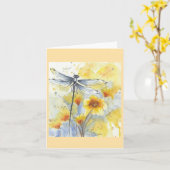 Libelle in den Blumen von Sherry Karte (Gelbe Blume)