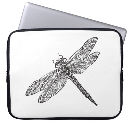 Libelle in der Art Laptopschutzhülle (Vorderseite)