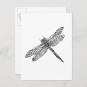 Libelle in der Art Postkarte (Vorne/Hinten)