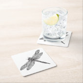 Libelle in der Art Rechteckiger Pappuntersetzer (Vor Ort)