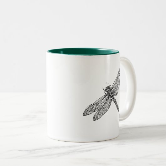 Libelle in der Art Zweifarbige Tasse (VorderseiteRechts)