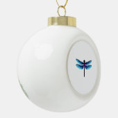 Libelle Keramik Kugel-Ornament (Links)