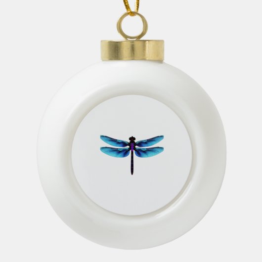 Libelle Keramik Kugel-Ornament (Vorderseite)