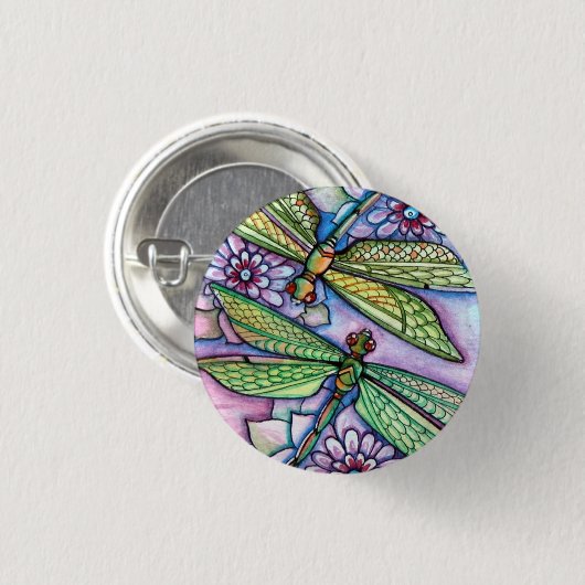 Libelle - Knopf Button (Vorne & Hinten)