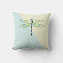 Libelle leben im Moment Kissen