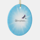 Libelle "LIEBE ist Forever " Keramikornament (Rechts)