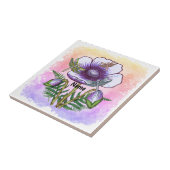 Libelle Lila Mohn Fliese (Seite)