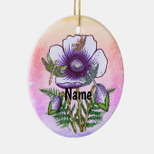 Libelle Lila Mohnblume Keramik Ornament (Rechts)