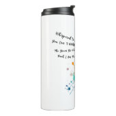 Libelle mit Gedicht Thermosbecher (Nach links gedreht)