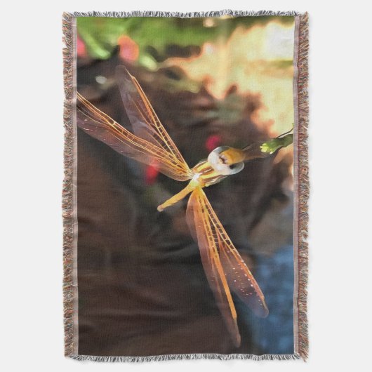 Libelle mit goldgelben Flügeln Decke (Vorderseite Vertikal)