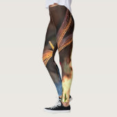 Libelle mit goldgelben Flügeln Leggings (Links)