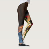 Libelle mit goldgelben Flügeln Leggings (Rechts)