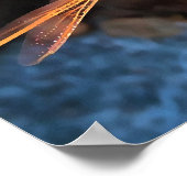 Libelle mit goldgelben Flügeln Poster (Ecke)