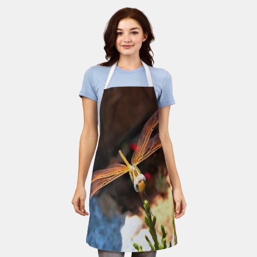 Libelle mit goldgelben Flügeln Schürze (Getragen)