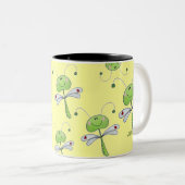 Libelle mit Herz Zweifarbige Tasse (VorderseiteRechts)