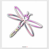 Libelle mit Herzkopf Aufkleber (Blatt)