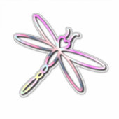 Libelle mit Herzkopf Aufkleber (Vorderseite)