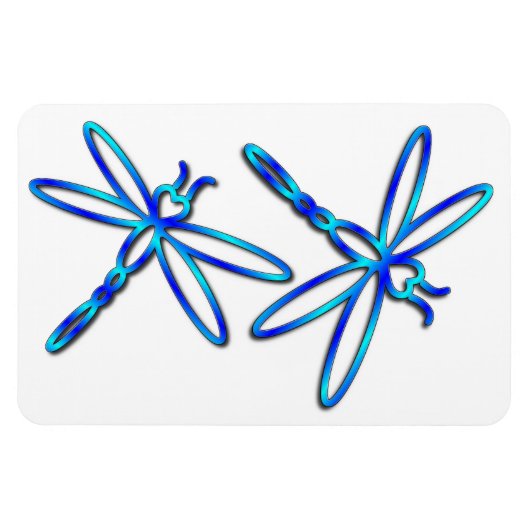 Libelle mit Herzkopf Magnet (Horizontal)