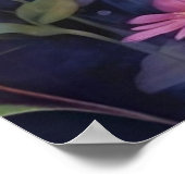 Libelle mit Lila Blume Poster (Ecke)