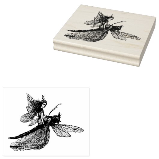 Libelle mit Märchen Gummistempel (Stempel)