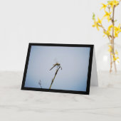 Libelle mit Spazierstock Karte (Gelbe Blume)