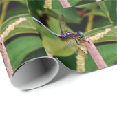 Libelle mit weißen Blume Geschenkpapier (Rolleneckpunkt)
