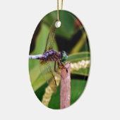 Libelle mit weißen Blume Keramik Ornament (Links)