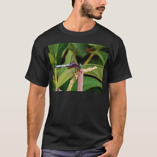 Libelle mit weißen Blume T-Shirt (Vorderseite)