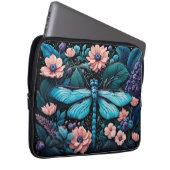 Libelle nachts im Blumengarten Laptopschutzhülle (Vorne Rechts)