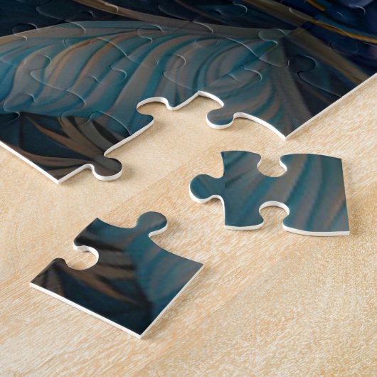 Libelle nachts im Blumengarten Puzzle (Seite)