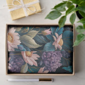 Libelle nachts im Blumengarten Seidenpapier (Geschenk)