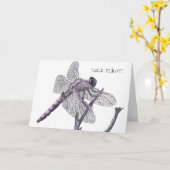 Libelle (nehmen Sie Flug.) Karte (Gelbe Blume)