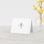 Libelle Notecard Karte (Gelbe Blume)