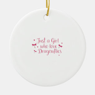 Libelle Nur Ein Mädchen Das Libellen Liebt T-Shirt Keramik Ornament