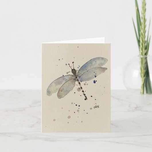 Libelle Pastell Karte (Vorderseite)