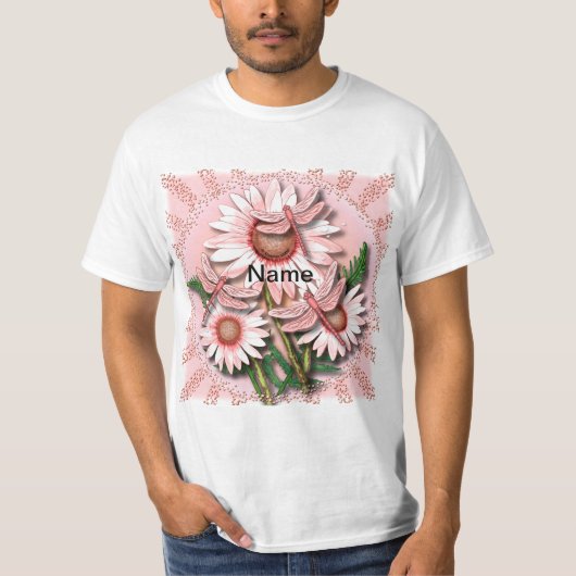 Libelle Pinke Gänseblümchen T-Shirt (Vorderseite)