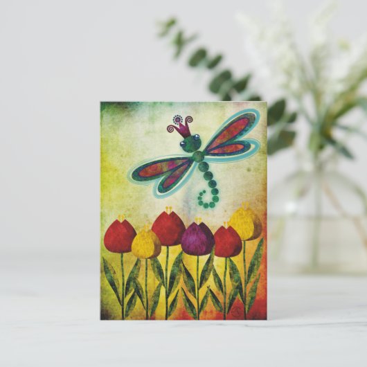 Libelle Postkarte (Stehend Vorderseite)