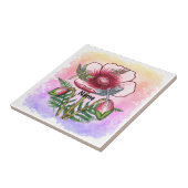 Libelle Roter Mohn Fliese (Seite)
