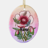 Libelle Roter Mohn  Keramik Ornament (Rechts)