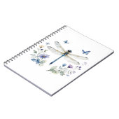 Libelle Schmetterling Wildblumen Notizbuch | Notizblock (Linke Seite)