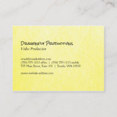 Libelle (schwarz), gelbe Textur Visitenkarte (Rückseite)