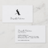 Libelle (schwarz) visitenkarte (Vorne/Hinten)