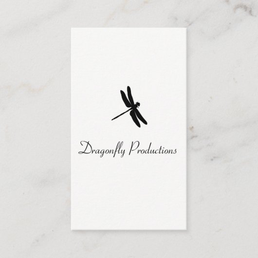 Libelle (schwarz) visitenkarte (Vorderseite)