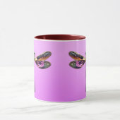 Libelle, silber, gold, lila und schwarz tasse (Zentrum)